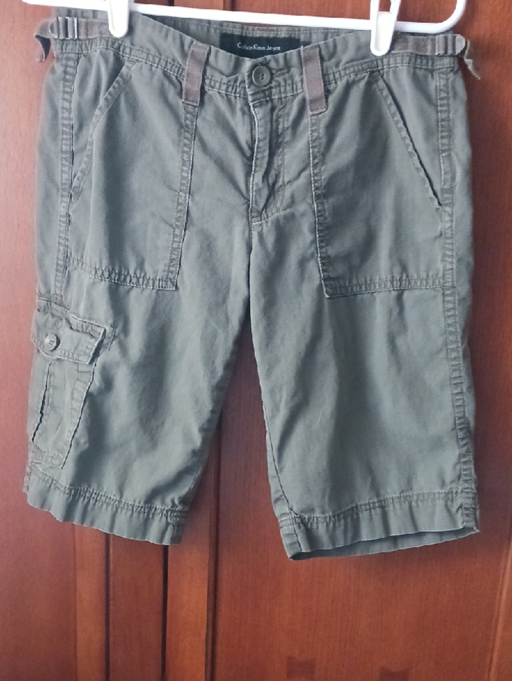 Calvin Klein Jeans Olive Green Cargo Shorts